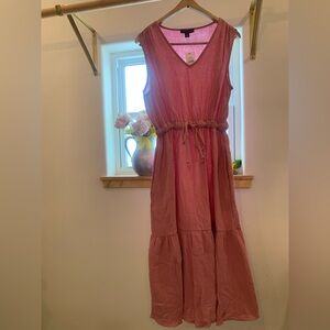 Saks Fifth Avenue Pink Sleeveless Midi Dress